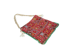 Phulkari Handcrafted Potli - Maroon - Image 3