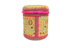 Phulkari Handcrafted box - Yellow