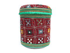 Phulkari Handcrafted Box - Maroon