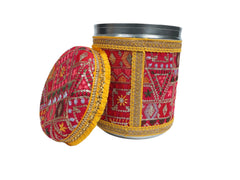 Phulkari Handcrafted box - Rani Pink