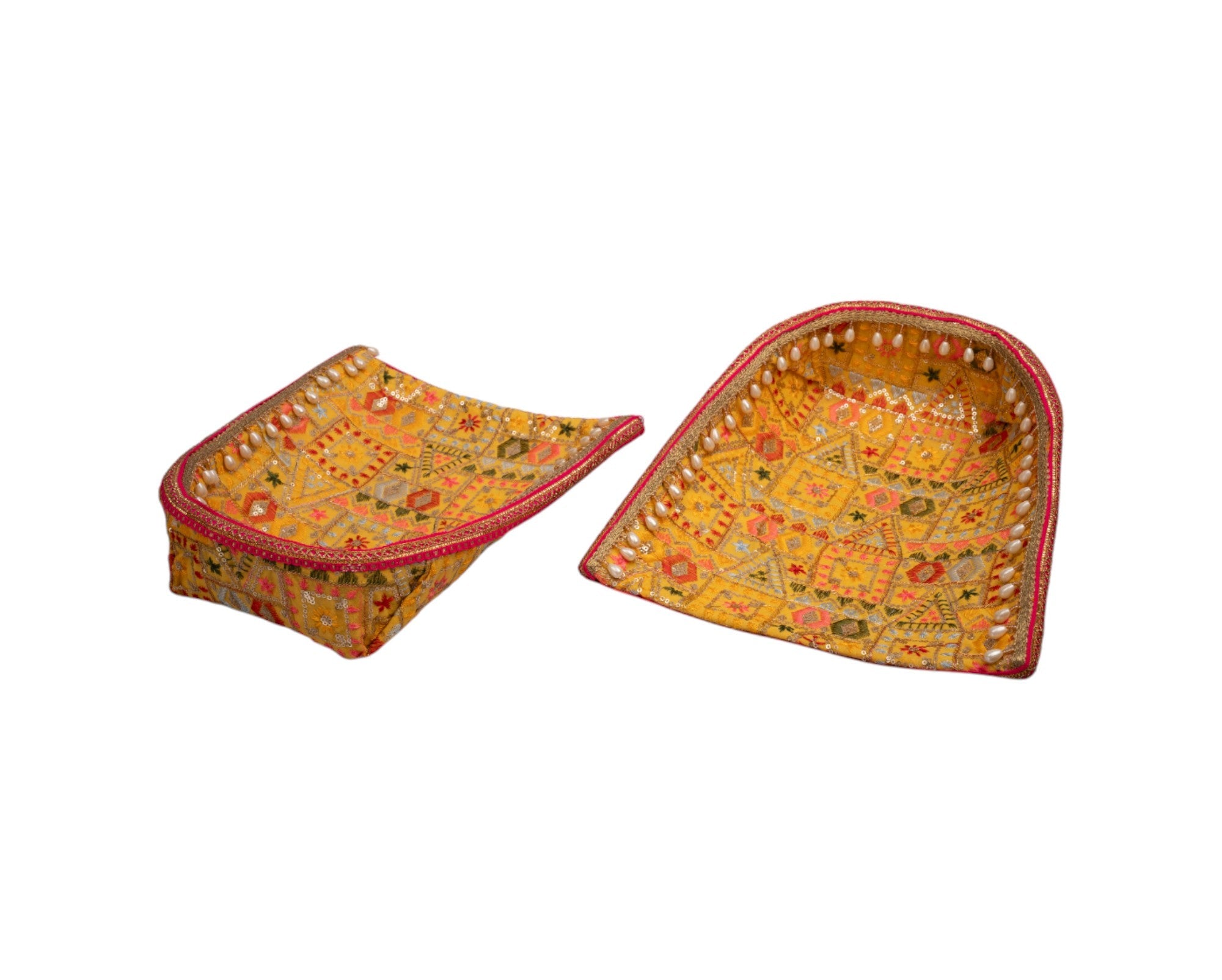 Phulkari Handcrafted Chaak - Yellow