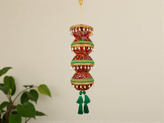 Phulkari Handcrafted manda - Maroon