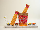 Phulkari Handcrafted Okhal Musal - Rani Pink