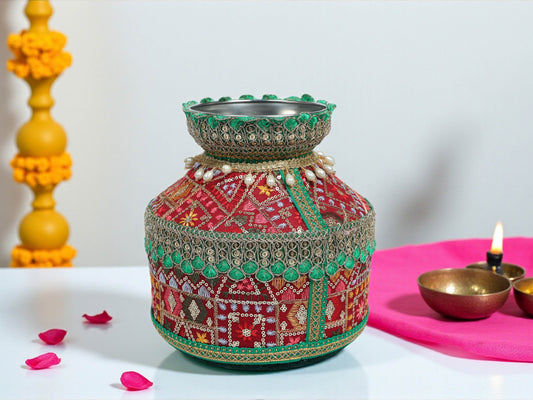 Ghadoli Phulkari Maroon