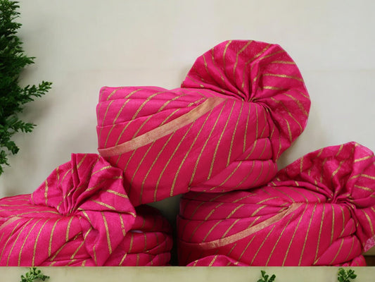 Pink Bandhani Baraati Pagdi