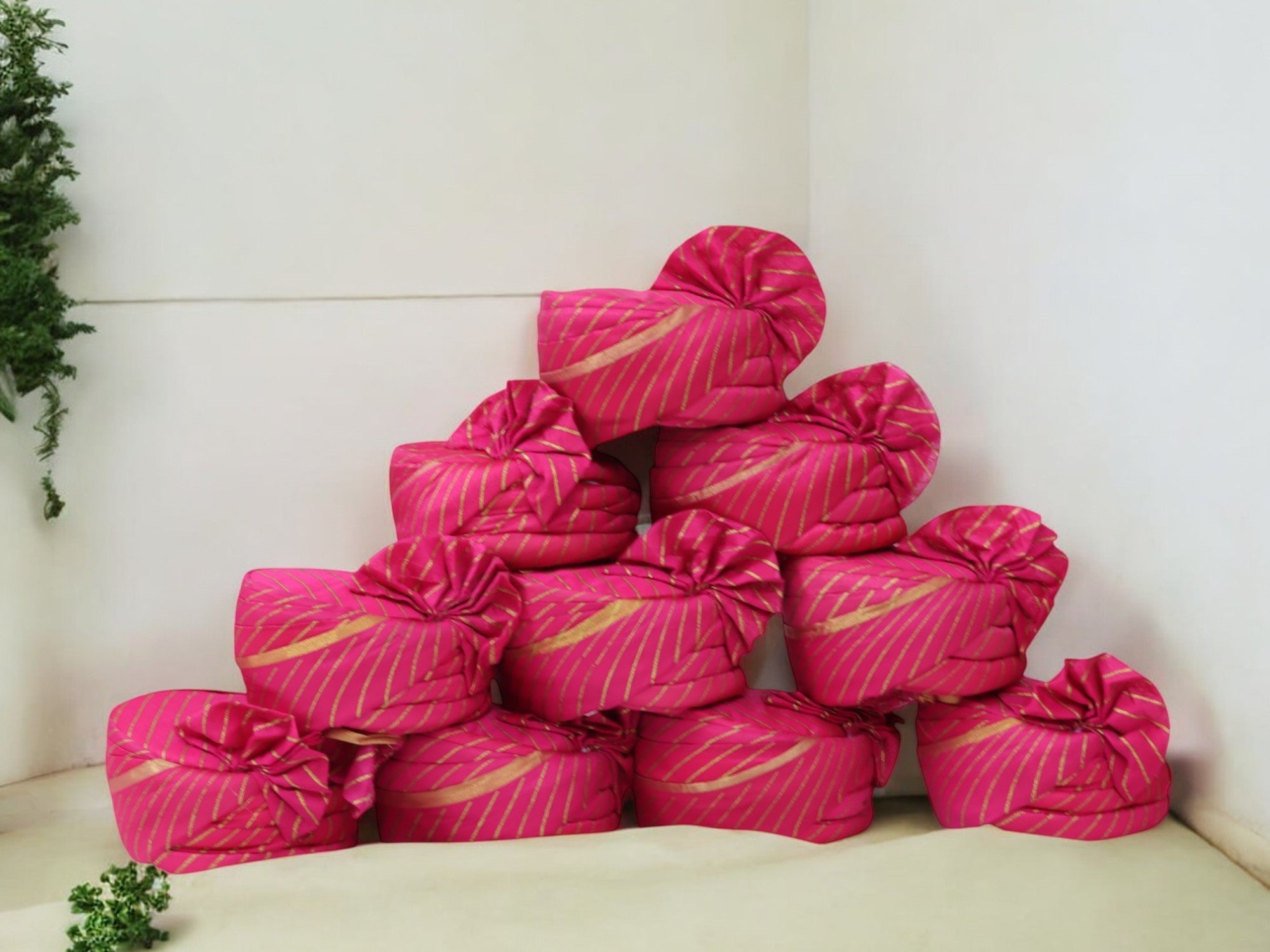 Pink Bandhani Baraati Pagdi