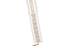 Princely Kundan Stone Groom’s Mala - White