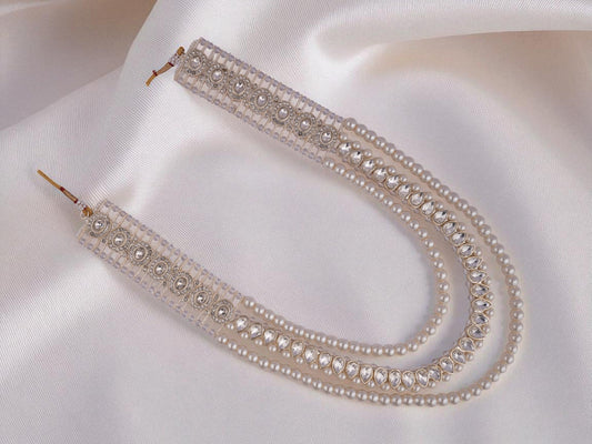 Princely Kundan Stone Groom’s Mala - White