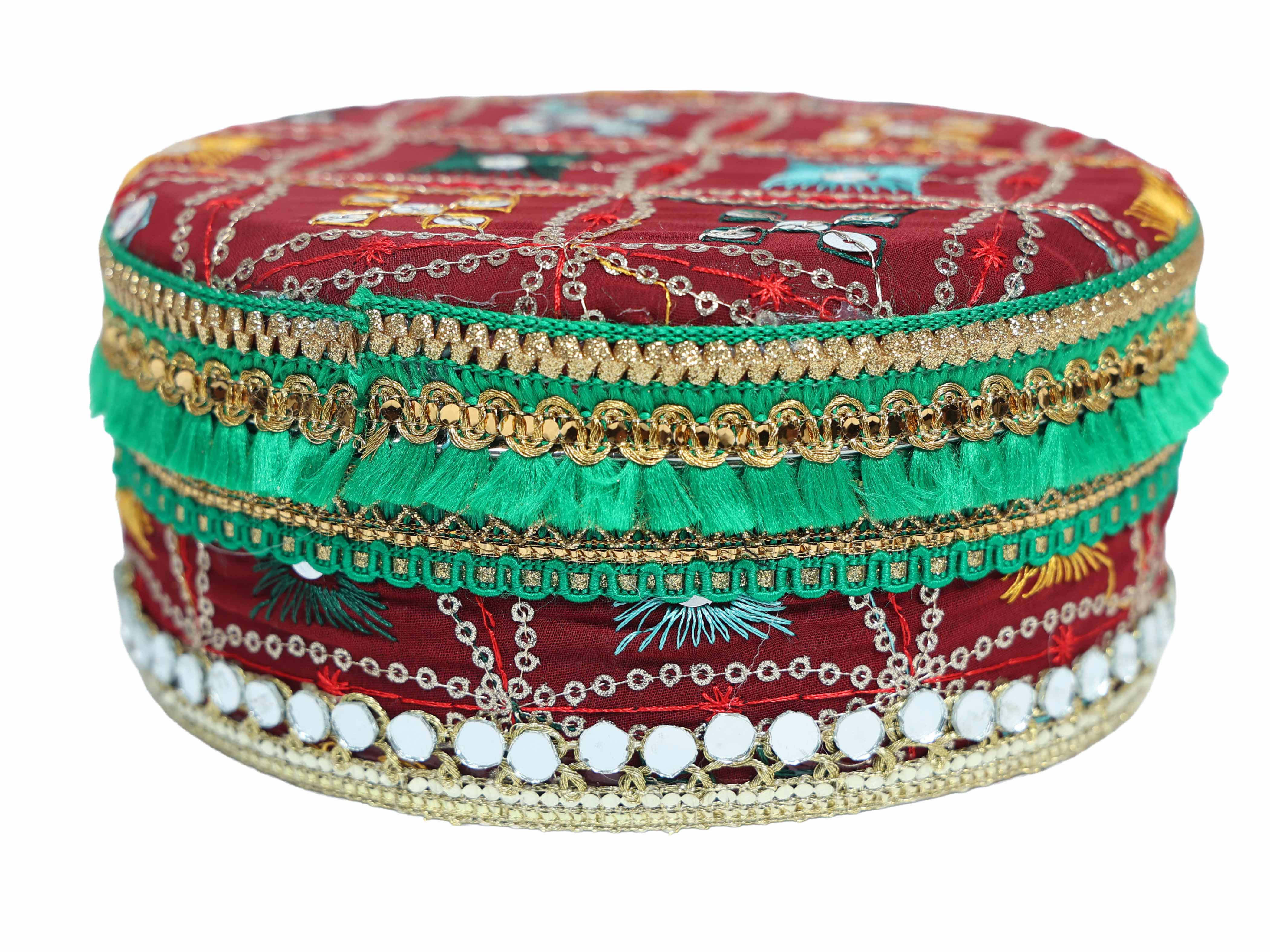 Rajwada Handcrafted Laddoo Box - Maroon