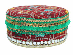 Rajwada Handcrafted Laddoo Box - Maroon