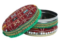 Rajwada Handcrafted Laddoo Box - Maroon