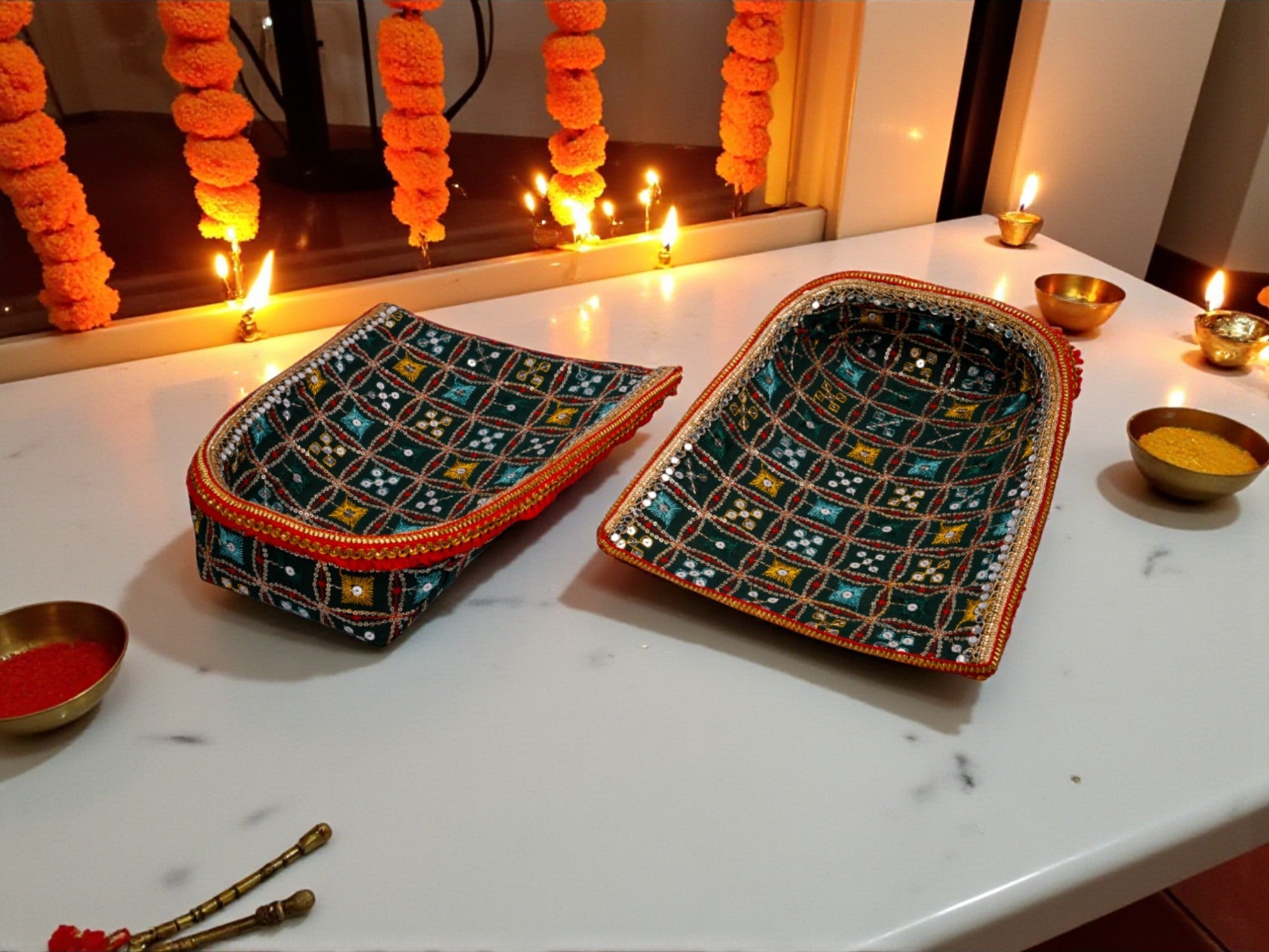 Rajwada Handcrafted Chaak - Green