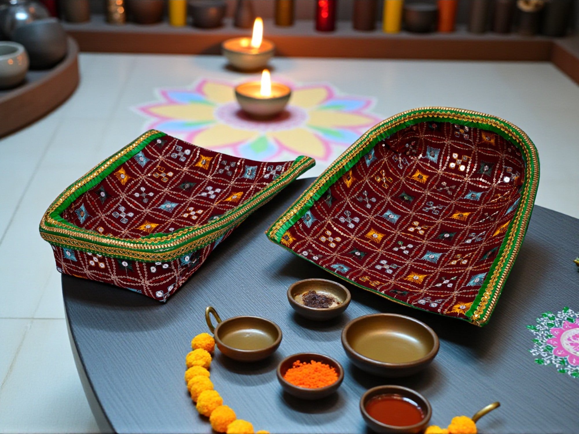 Rajwada Handcrafted Chaak - Maroon