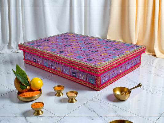 Rajwada Handcrafted Chowki - Lavender
