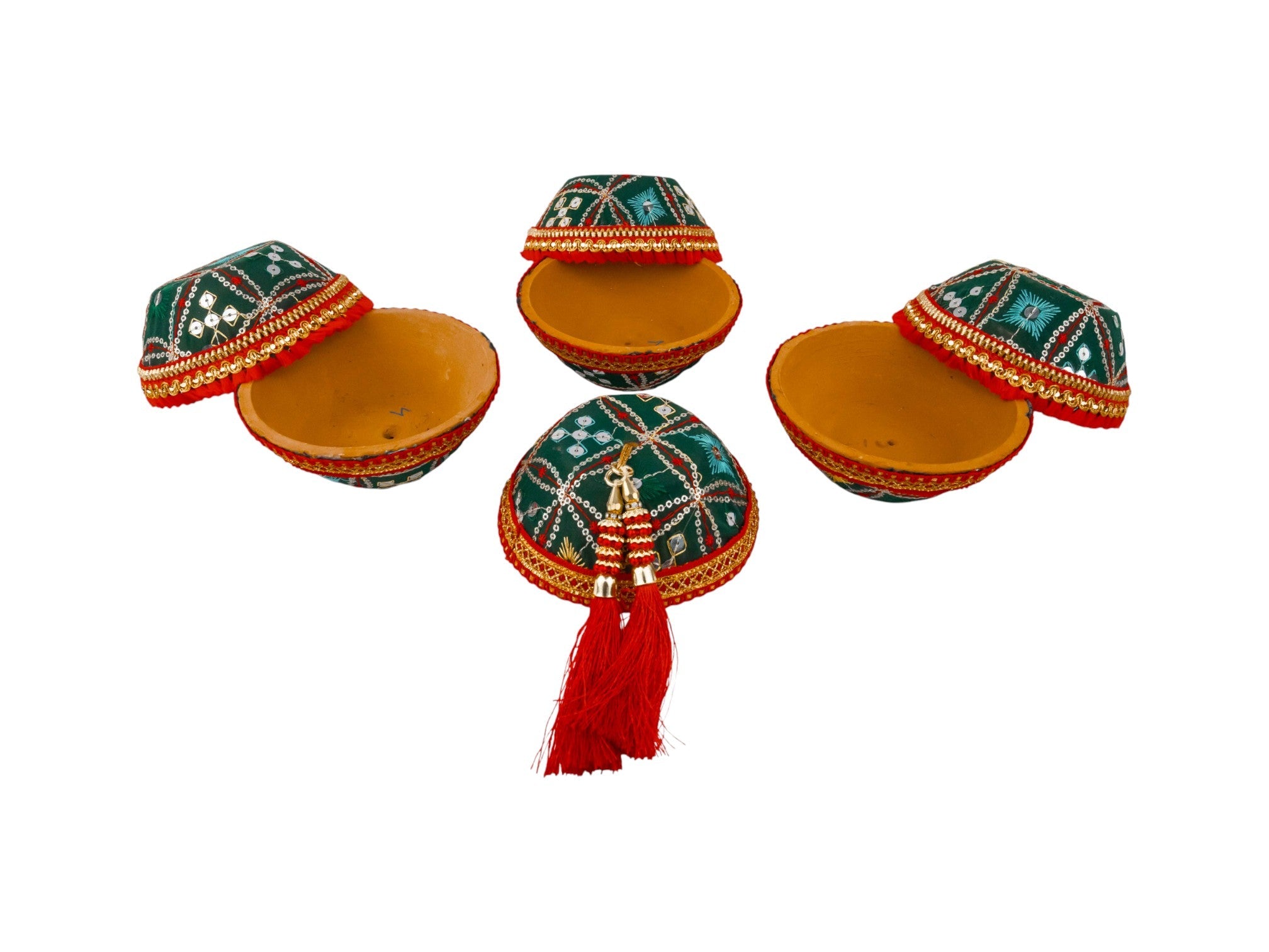 Rajwada Handcrafted manda - Green