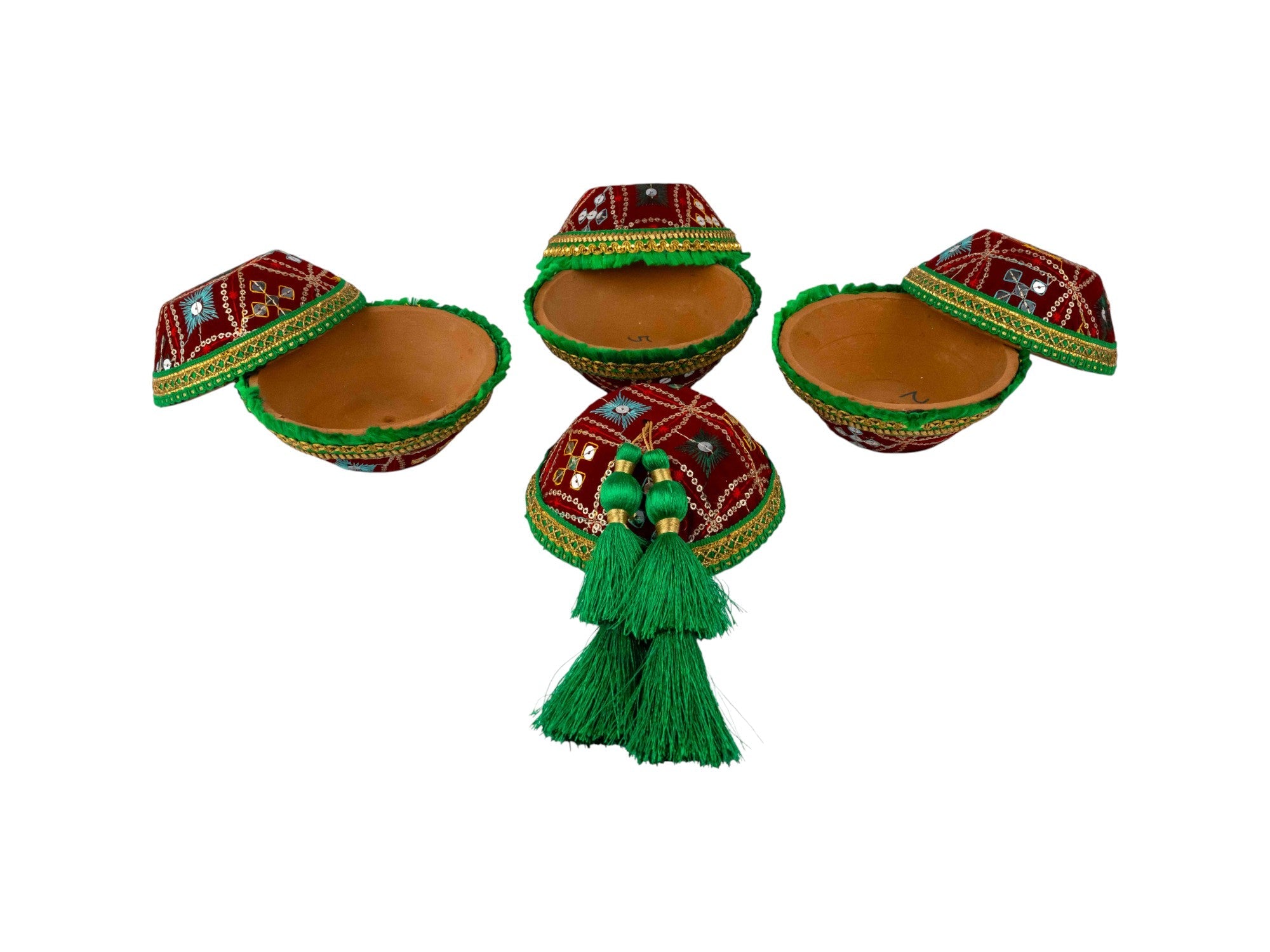 Rajwada Handcrafted manda - Maroon