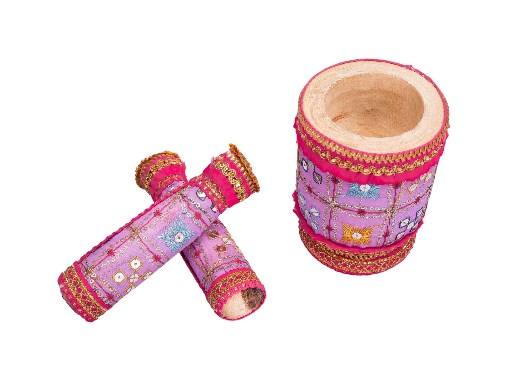 Rajwada Handcrafted Okhal Musal - Lavender