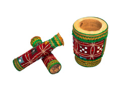 Rajwada Handcrafted Okhal Musal - Maroon