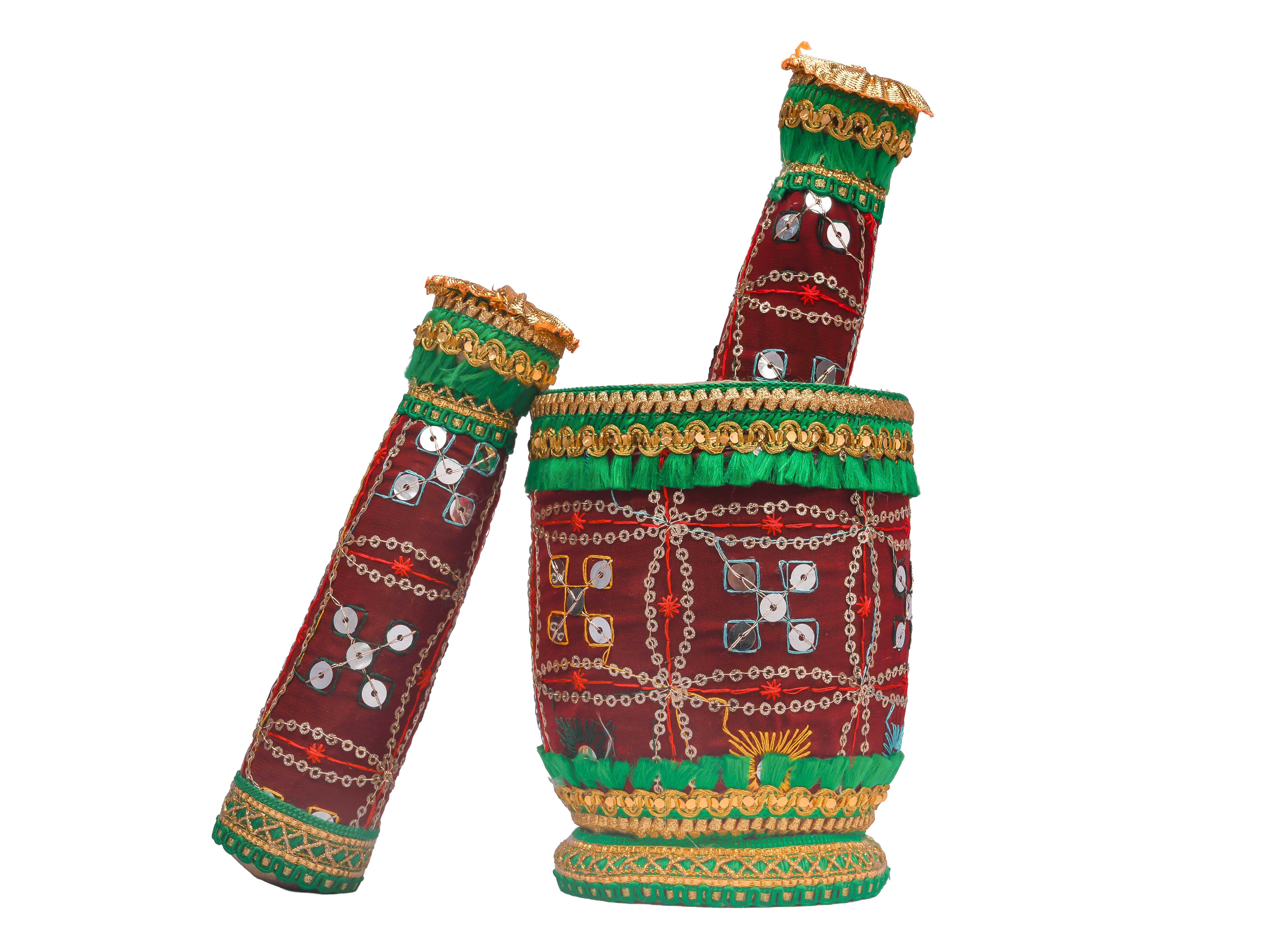 Rajwada Handcrafted Okhal Musal - Maroon