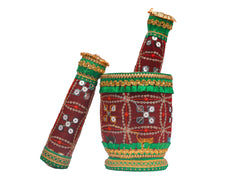 Rajwada Handcrafted Okhal Musal - Maroon