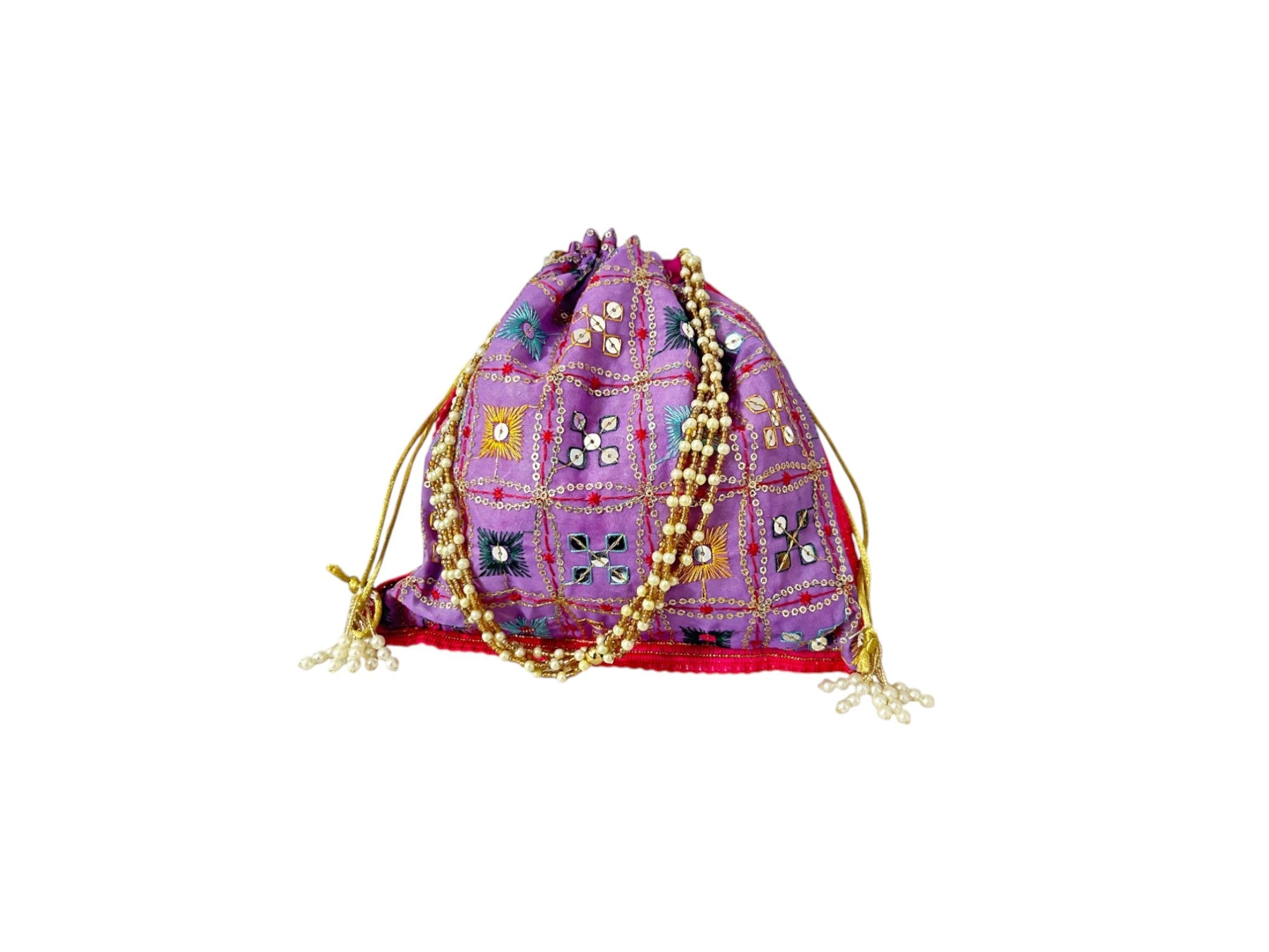 Rajwada Handcrafted Potli - Lavender - Image 2