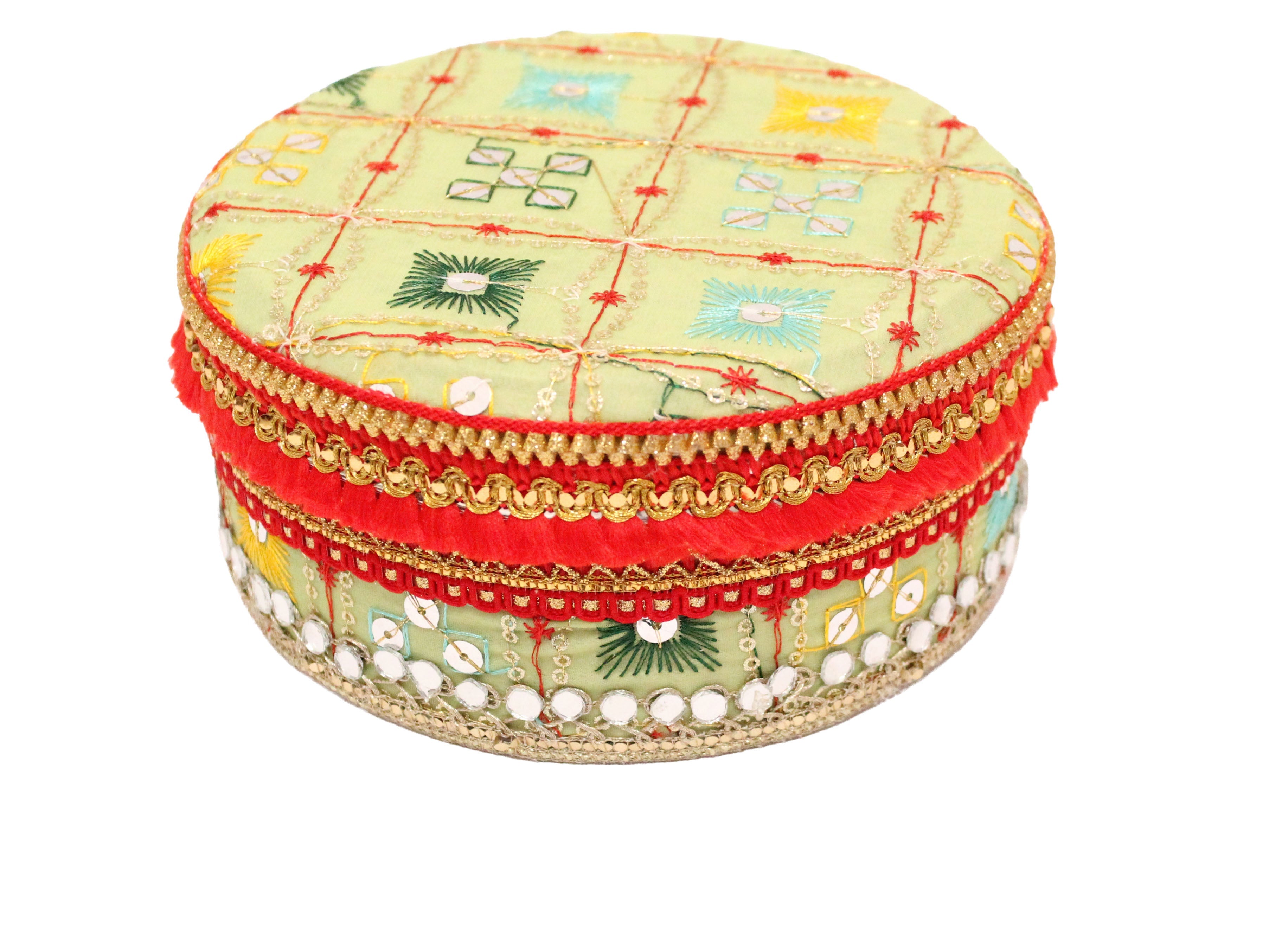 Rajwada Handcrafted Laddoo Box - Pista