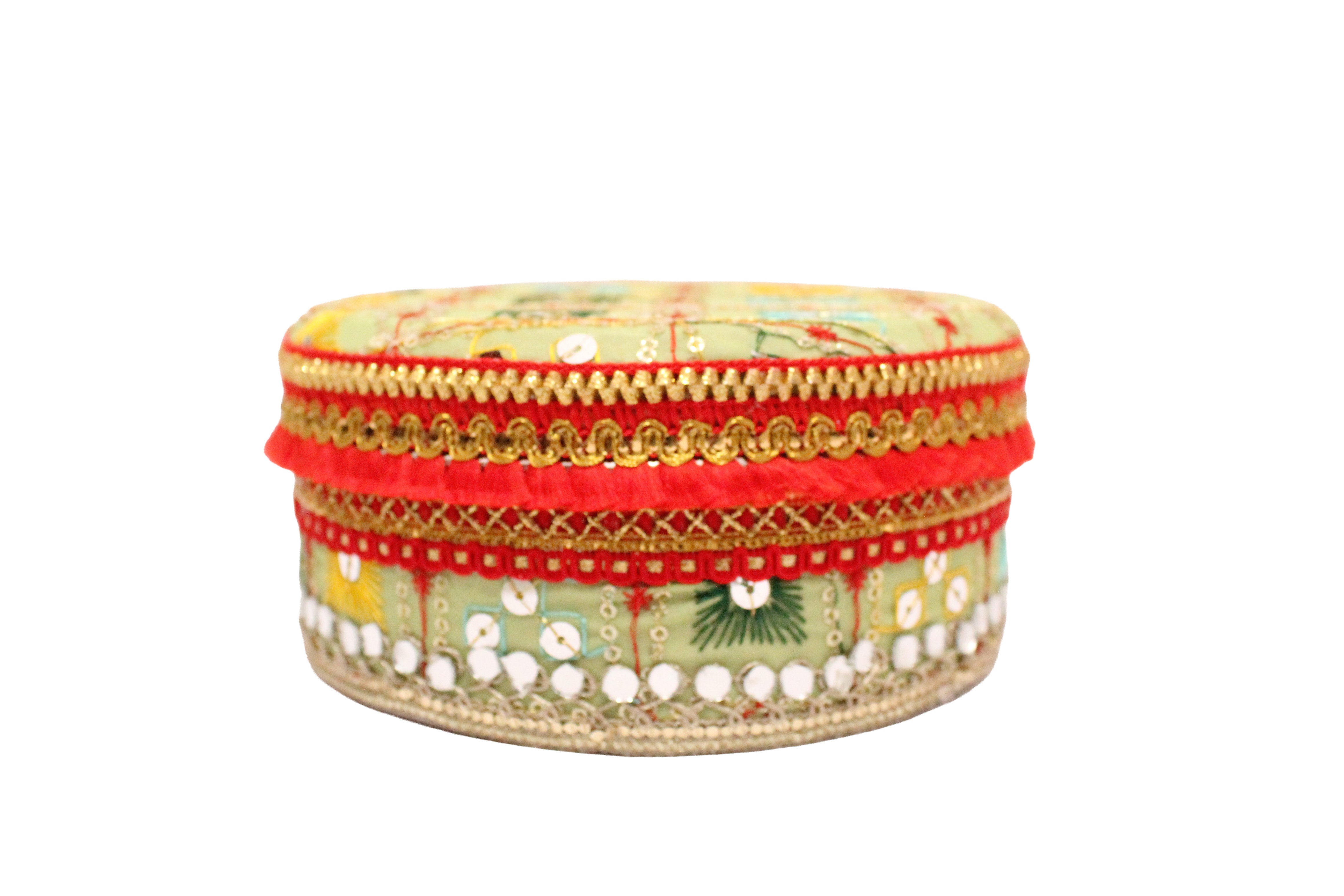 Rajwada Handcrafted Laddoo Box - Pista