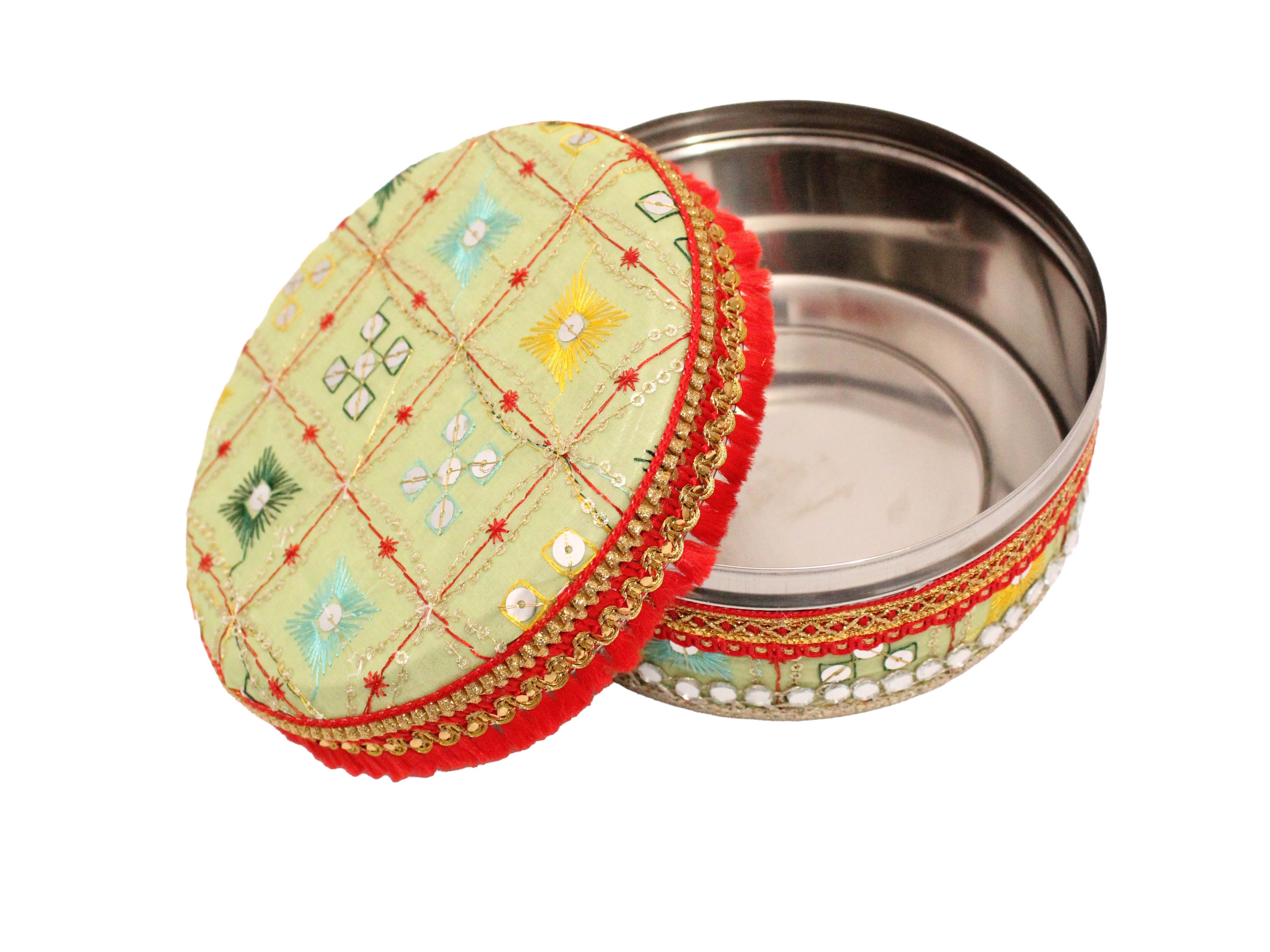 Rajwada Handcrafted Laddoo Box - Pista