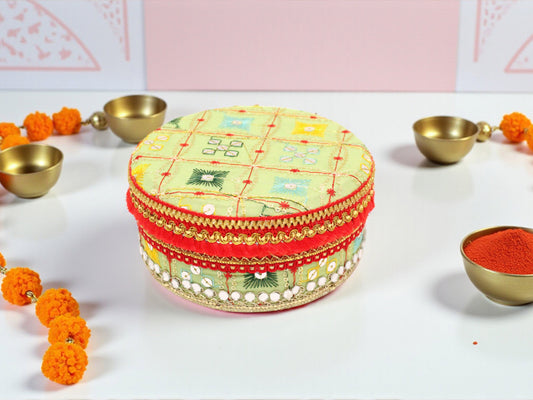 Rajwada Handcrafted Laddoo Box - Pista