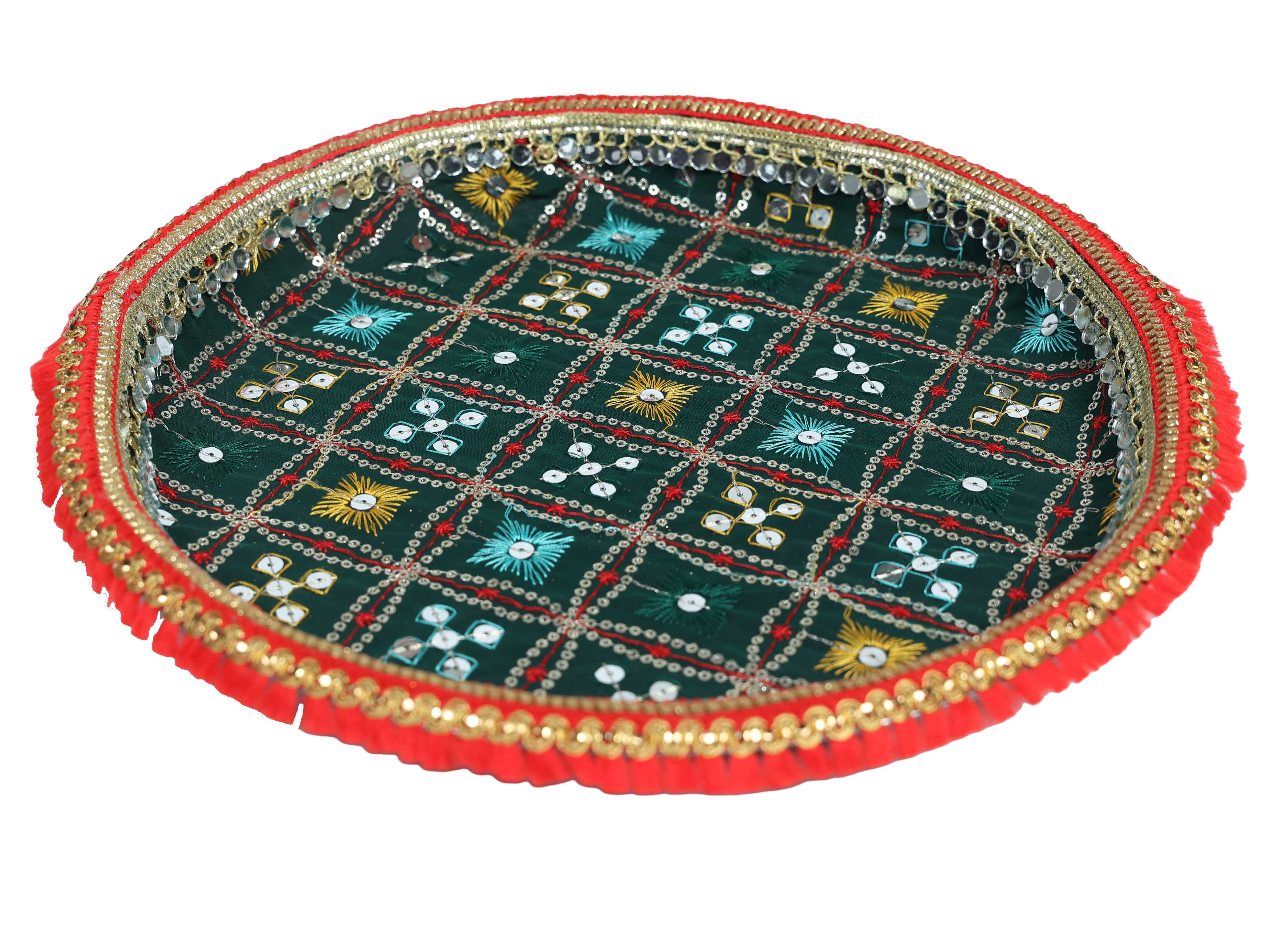 Rajwada Handcrafted Thaal - Green