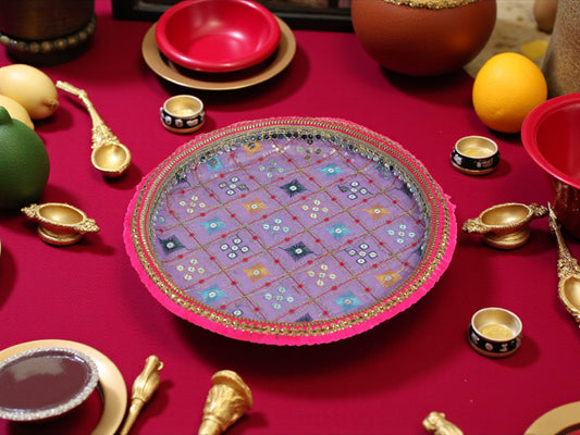 Rajwada Handcrafted Thaal - Lavender