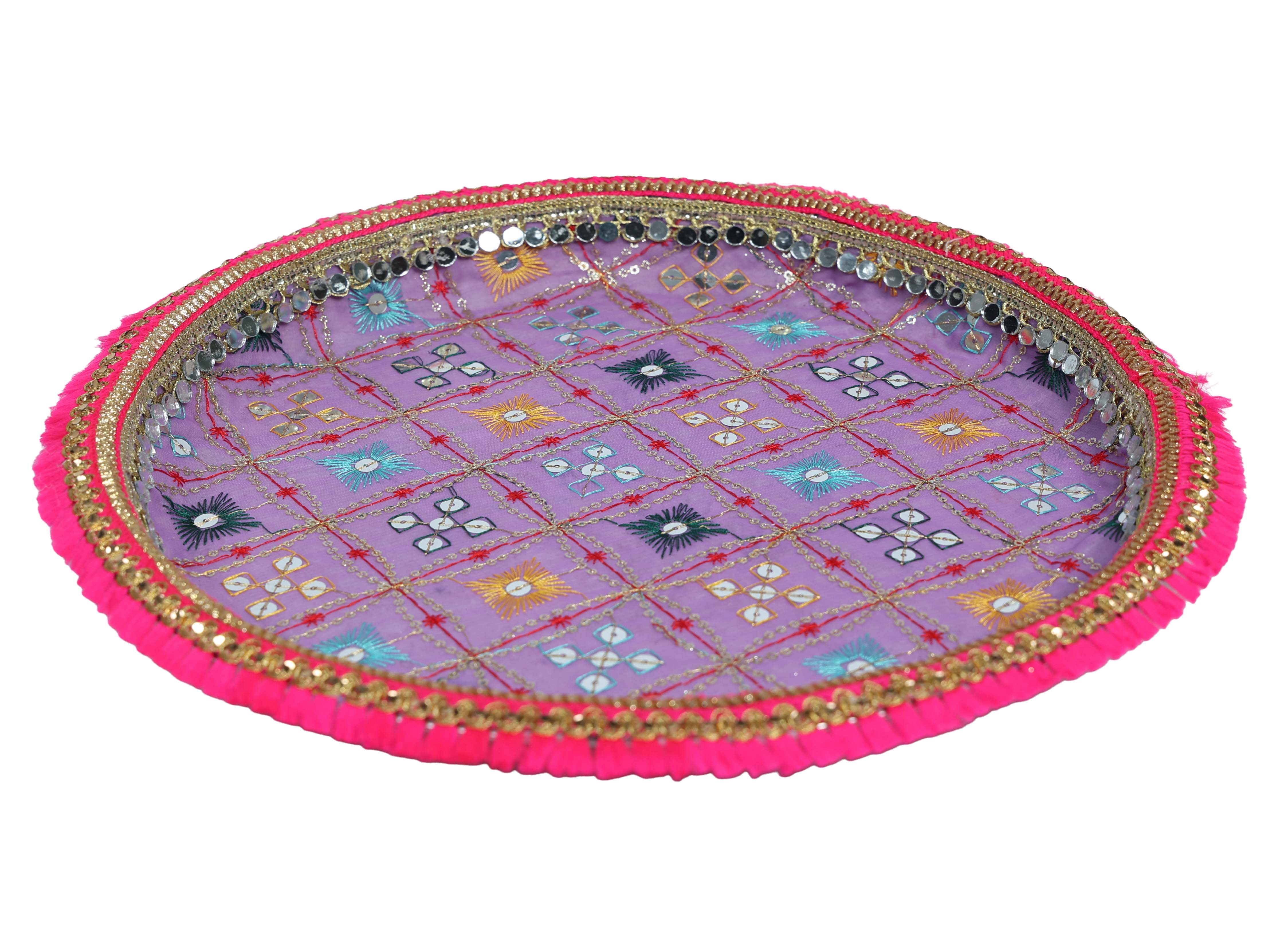 Rajwada Handcrafted Thaal - Lavender