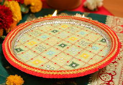 Rajwada Handcrafted Thaal - Pista