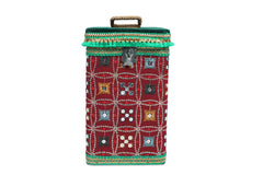 Rajwada Steel Square container - Maroon