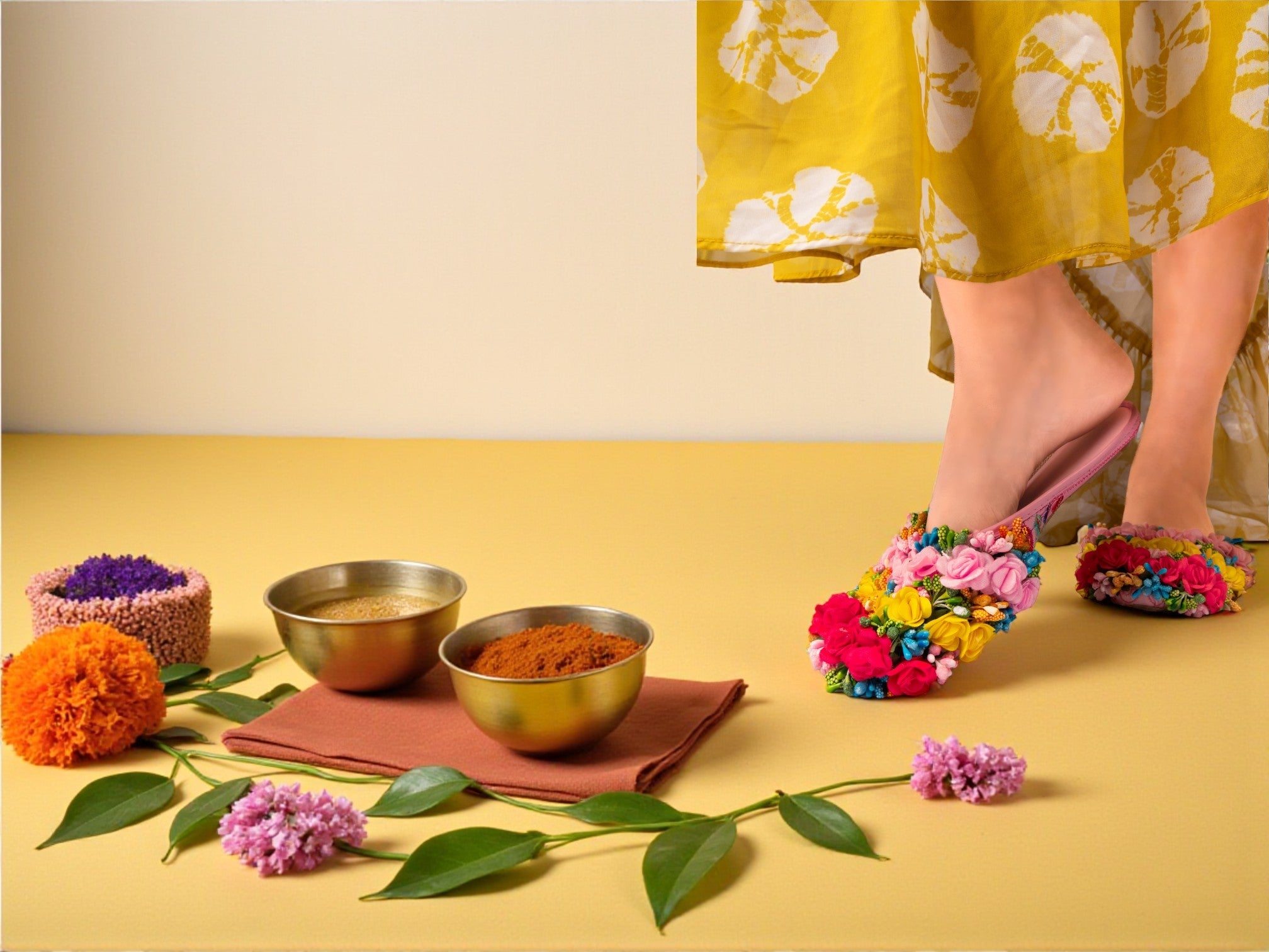 Rang Mahal Floral Juti – Multicolor Madness