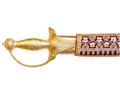 Regal Maroon Groom Talwaar