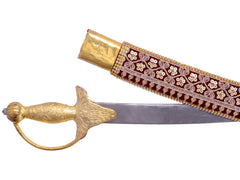 Regal Maroon Groom Talwaar