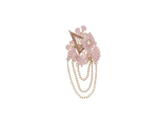 Royal Pearl & Kundan Groom's Brooch - Peach