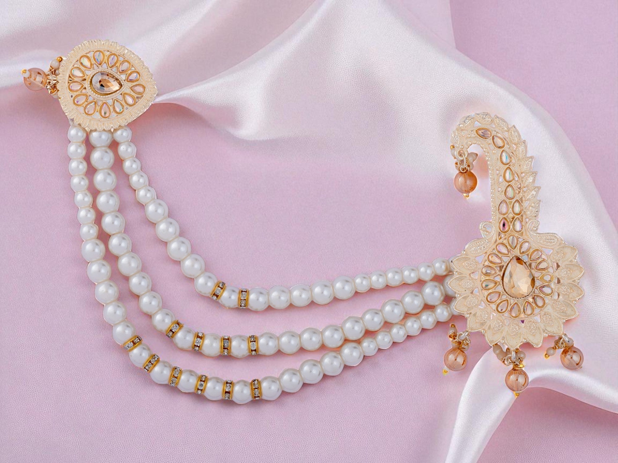 Royal Groom kalgi with Pearls & Kundan Work