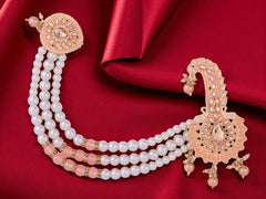 Royal Groom kalgi with Pearls & Kundan Work