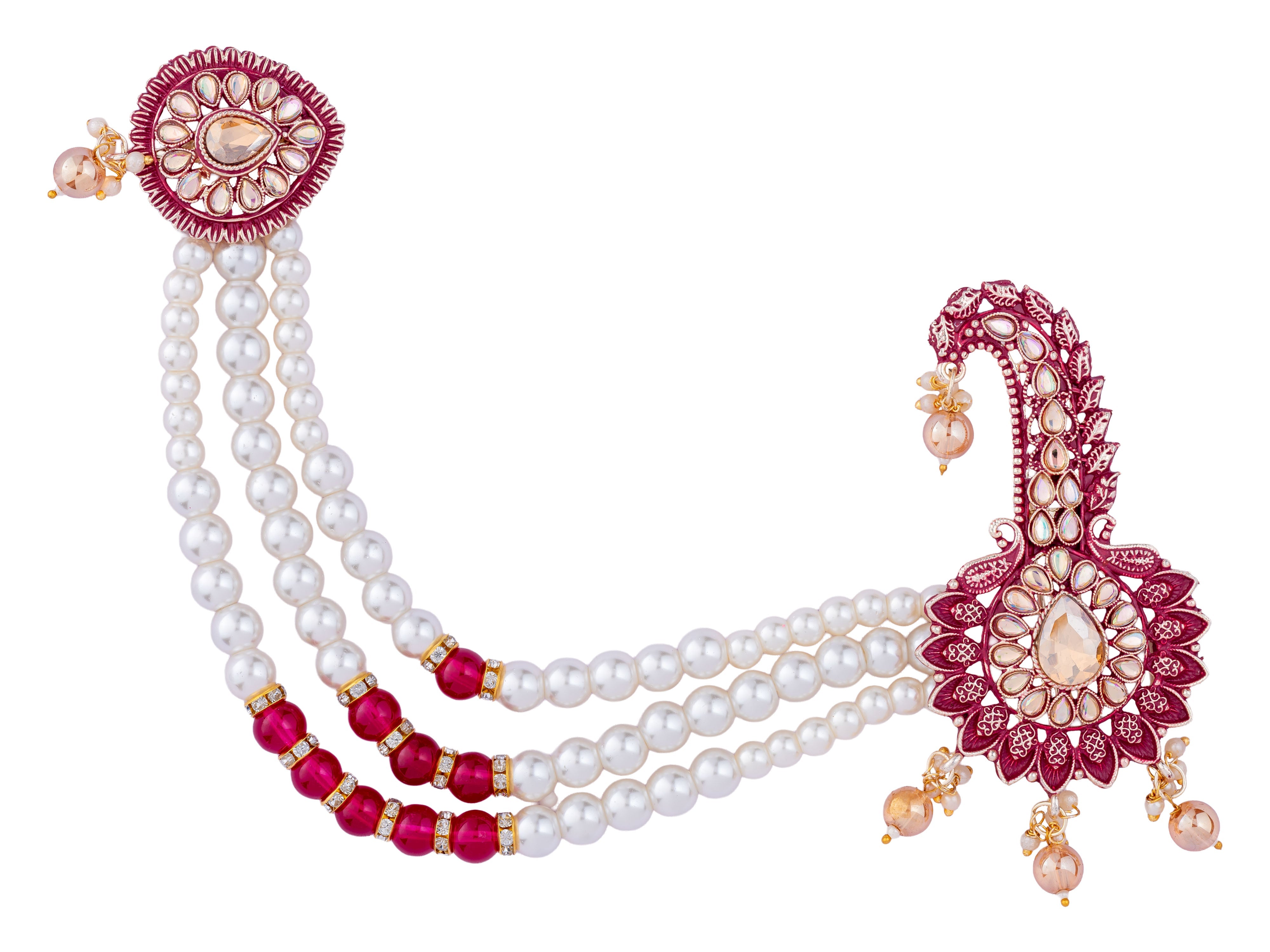 Royal Groom kalgi with Pearls & Kundan Work