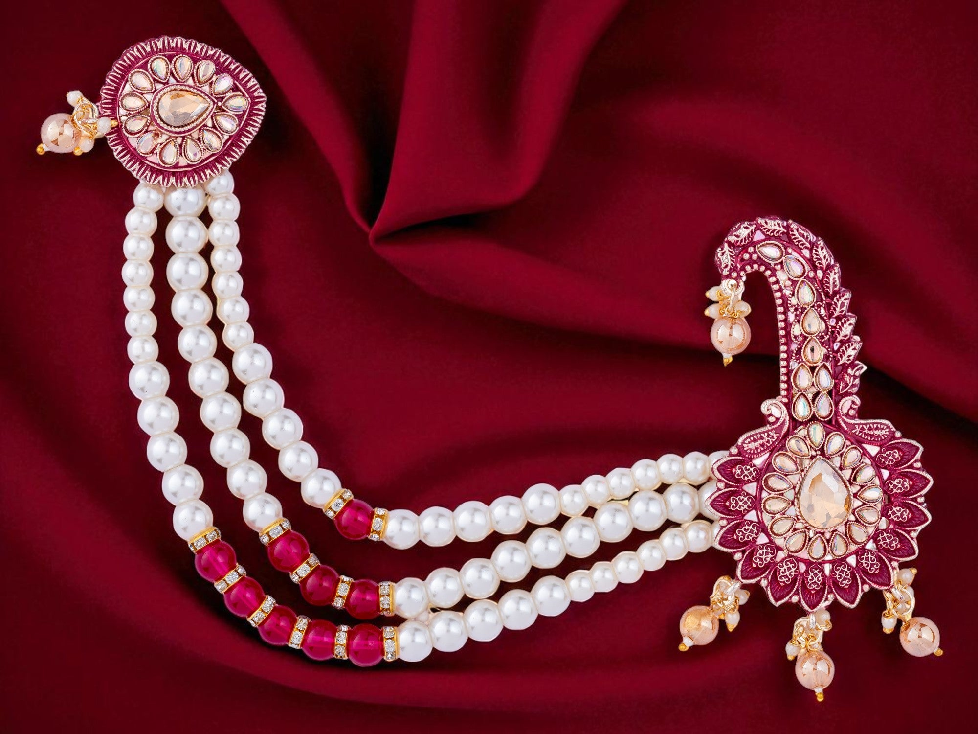 Royal Groom kalgi with Pearls & Kundan Work
