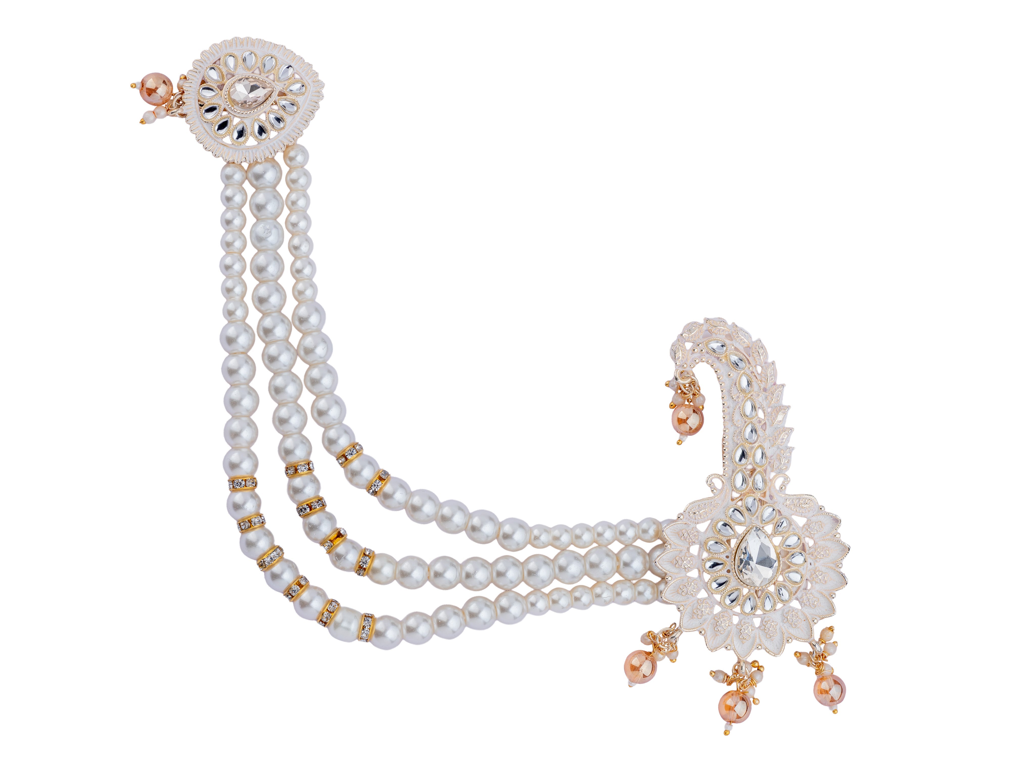 Royal Groom kalgi with Pearls & Kundan Work