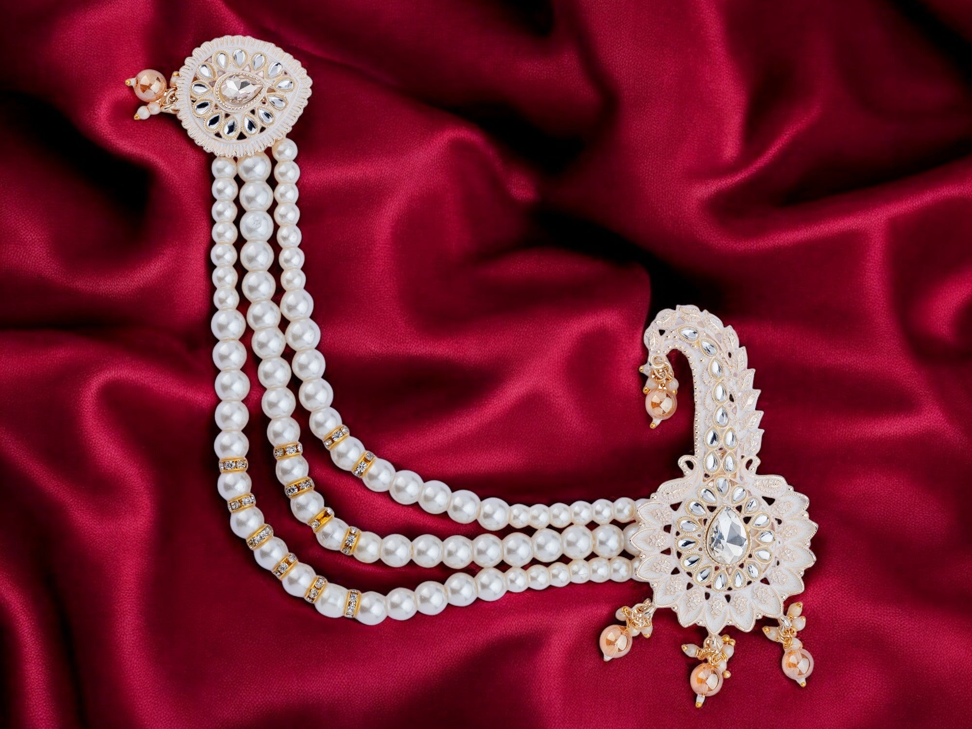 Royal Groom kalgi with Pearls & Kundan Work