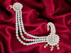 Royal Groom kalgi with Pearls & Kundan Work