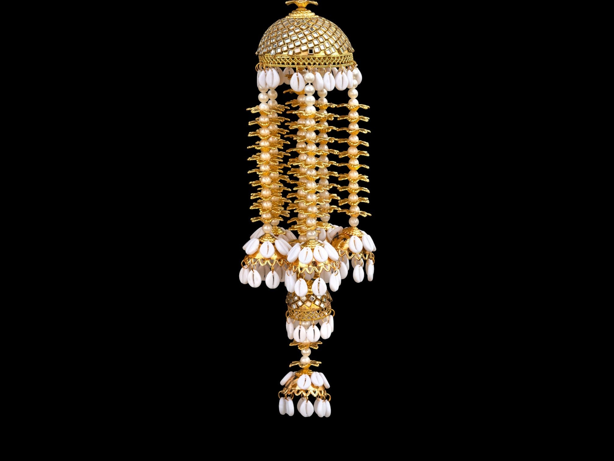 Shell-leafy Detailing Multi-layered dome Bridal Klaeera