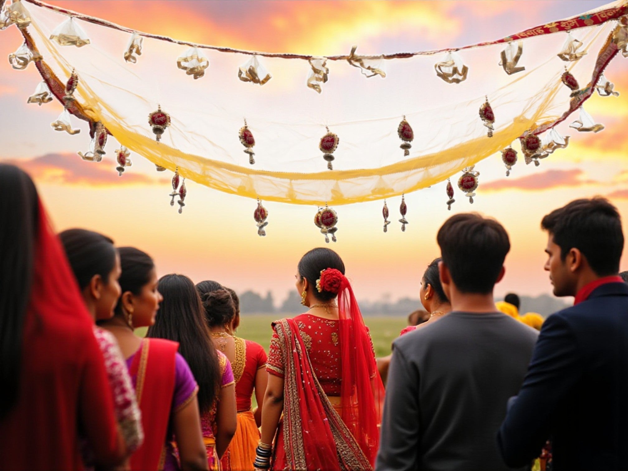 Subh Vivah Embellishment Bridal Entry Chadar