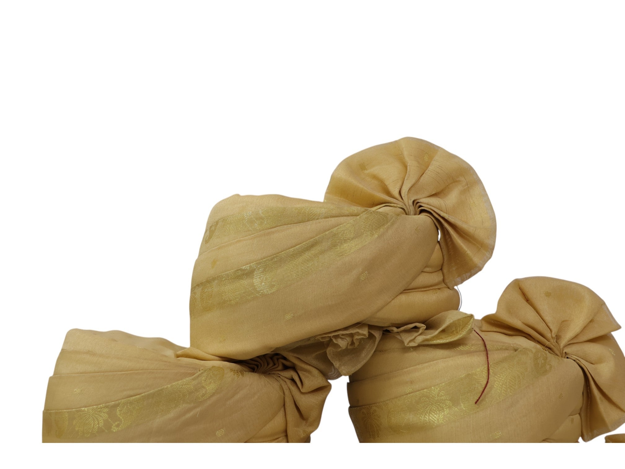 Subtle Golden Silk Baraati Pagdi