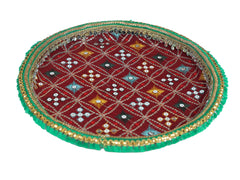 Rajwada Handcrafted Thaal - Maroon