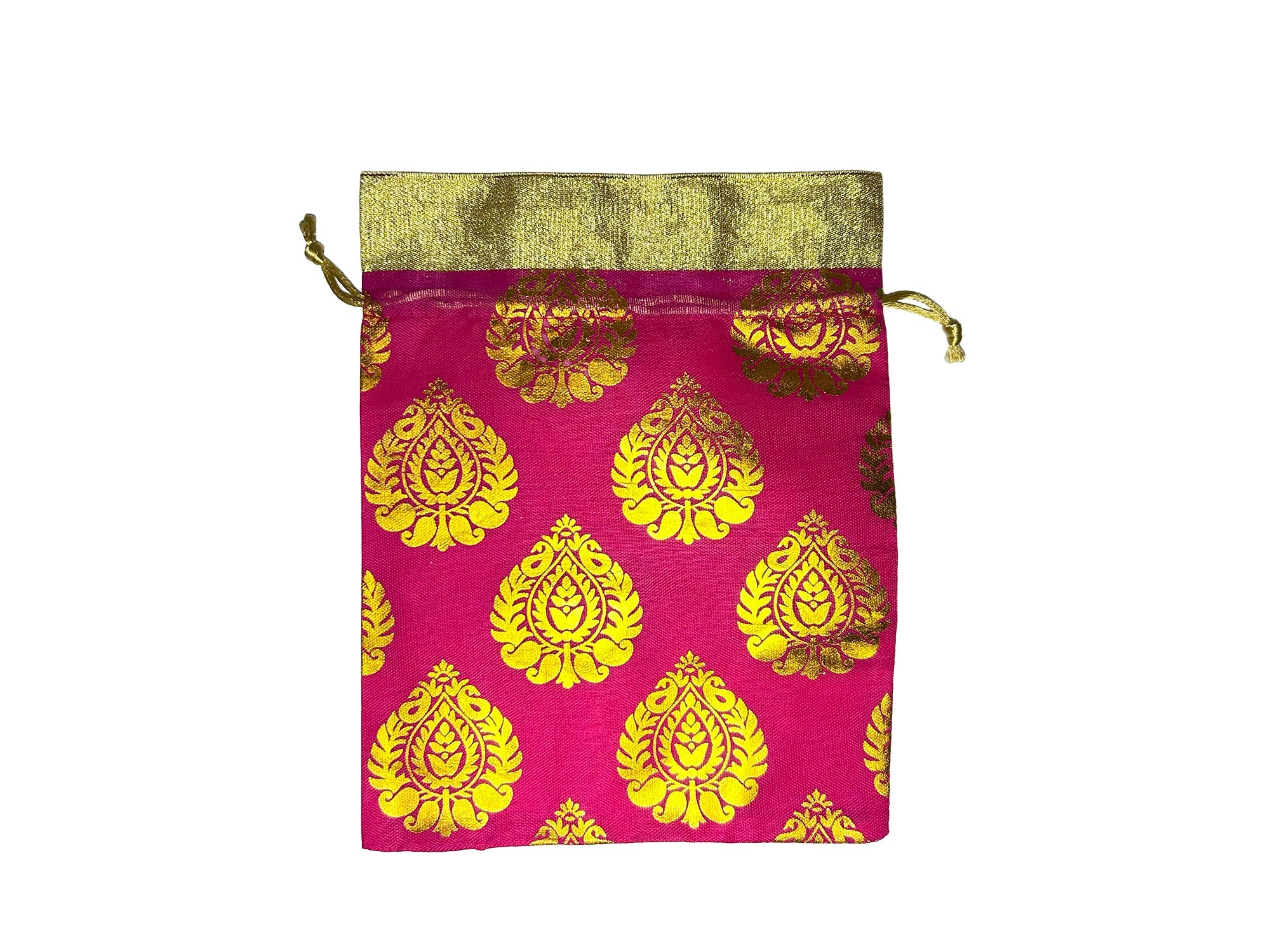 Yellow Round Wrap Potli Bag